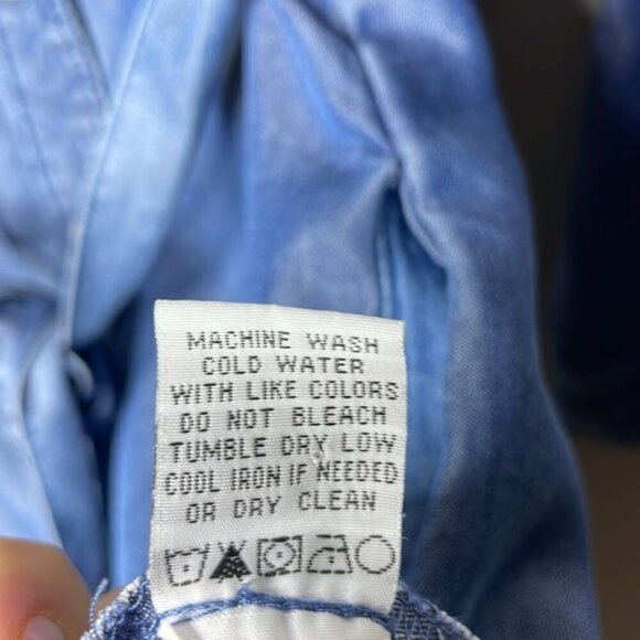 Velvet Heart Size S Anita Tencel Blue Chambray Button Down Casual Shirt Dress - Picture 7 of 12